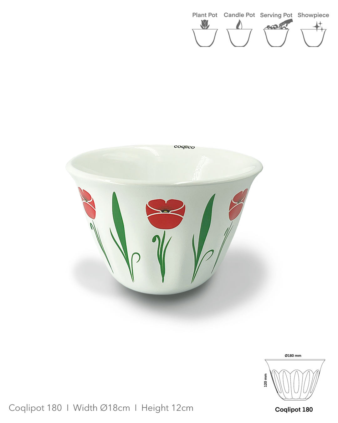 Coqlipot© 180 - Poppy - Red