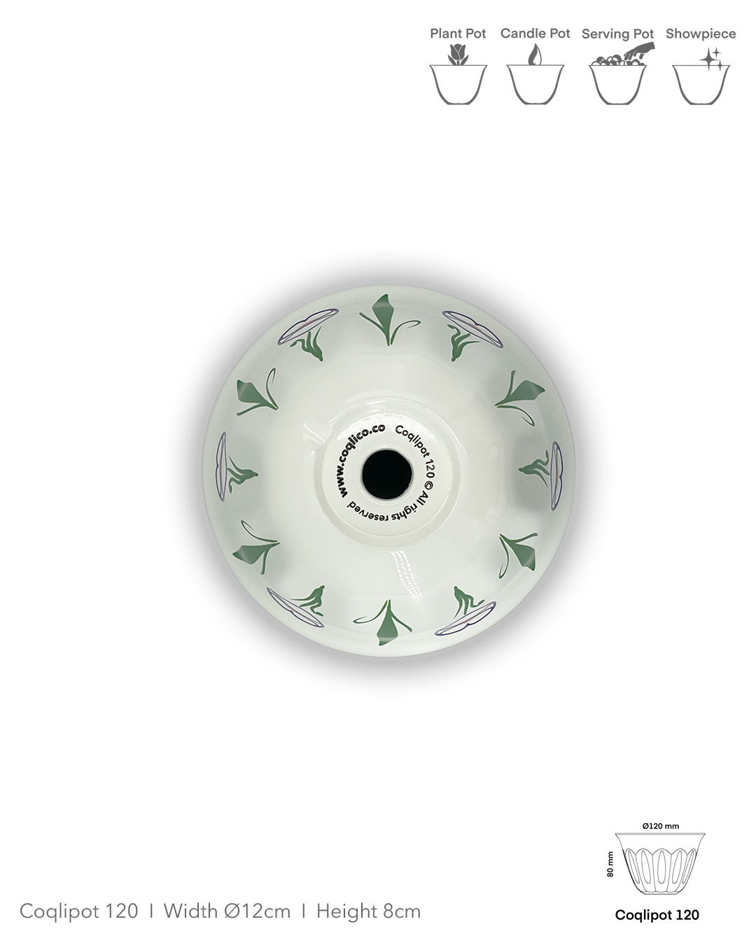 Coqlipot© 120 - Poppy - Purple Outline