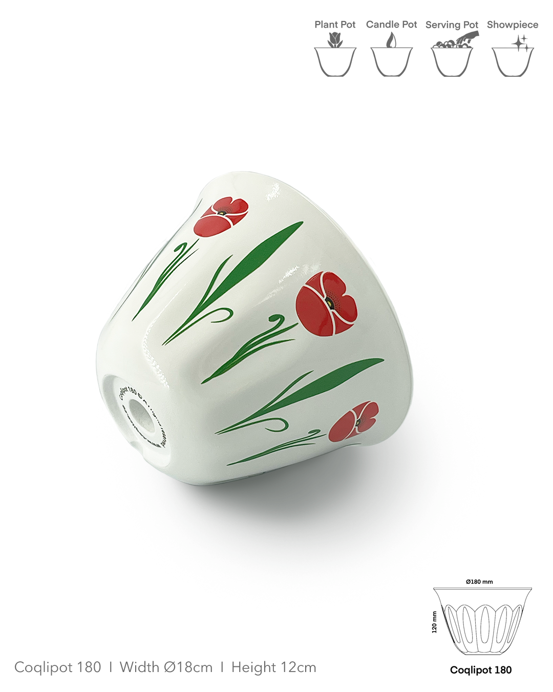 Coqlipot© 180 - Poppy - Red