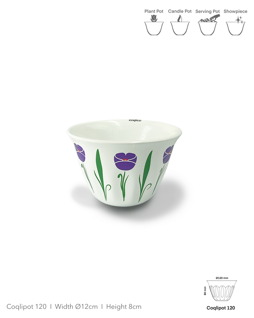 Coqlipot© 120 - Poppy - Purple