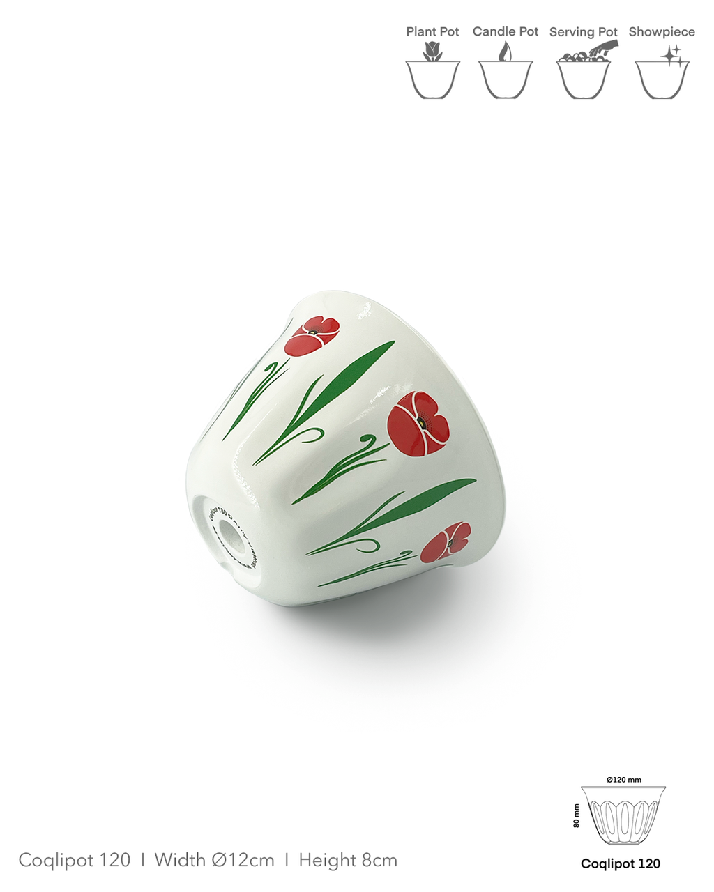 Coqlipot© 120 — Lebanese Poppy Red (Made-To-Order)