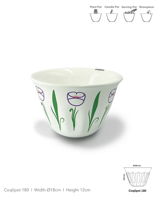 Coqlipot© 180 - Poppy - Purple Outline
