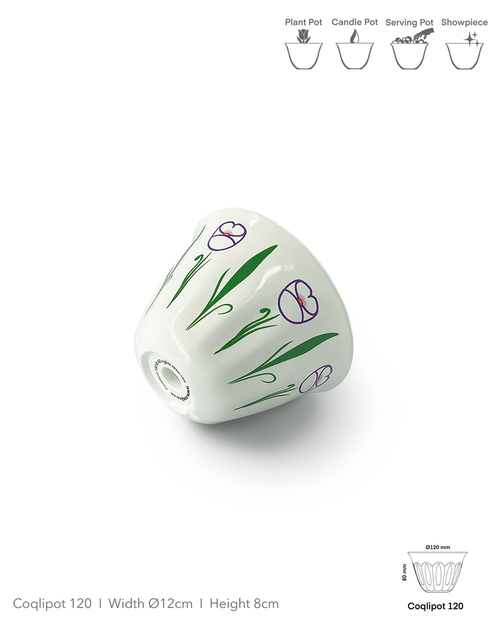 Coqlipot© 120 — Lebanese Poppy Purple Outline (Made-To-Order)