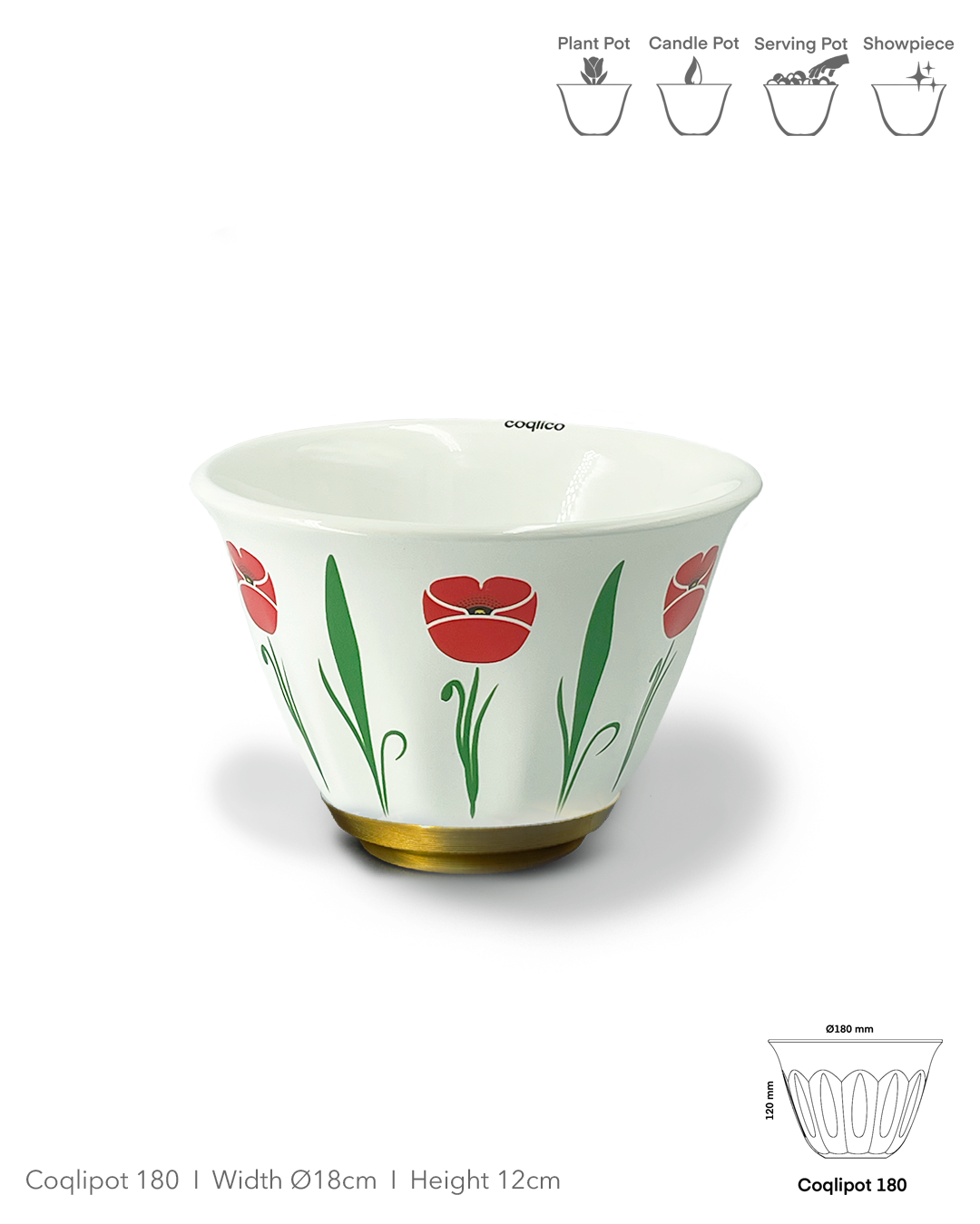 Coqlipot© 180 - Poppy  - Red