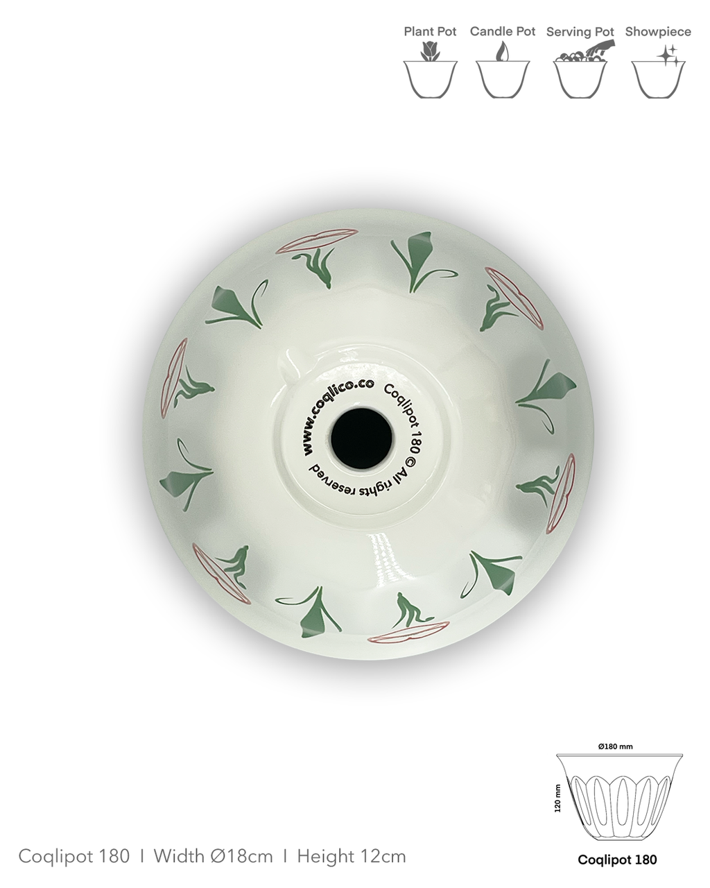 Coqlipot© 180 — Lebanese Poppy Red Outline (Made-To-Order)